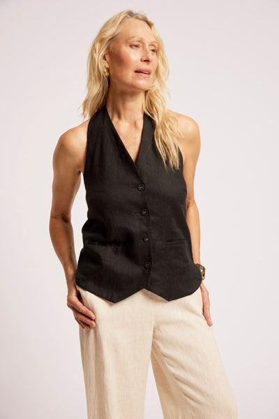 Maris Halter Vest - Black