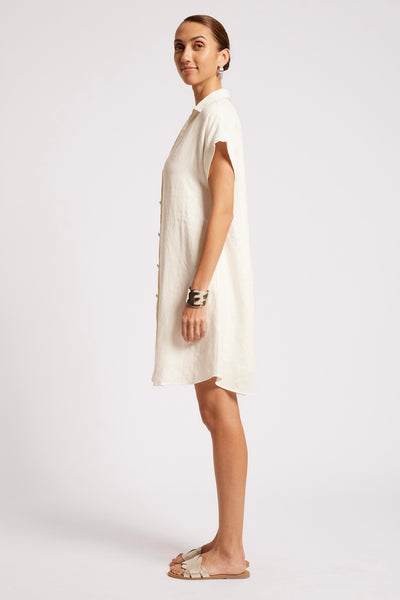 Maris Shirt Dress - White