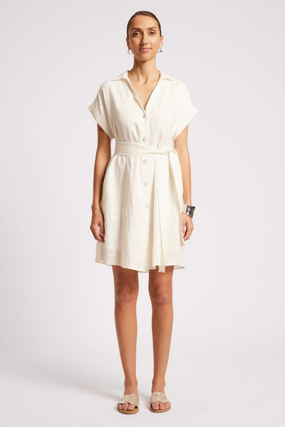 Maris Shirt Dress - White