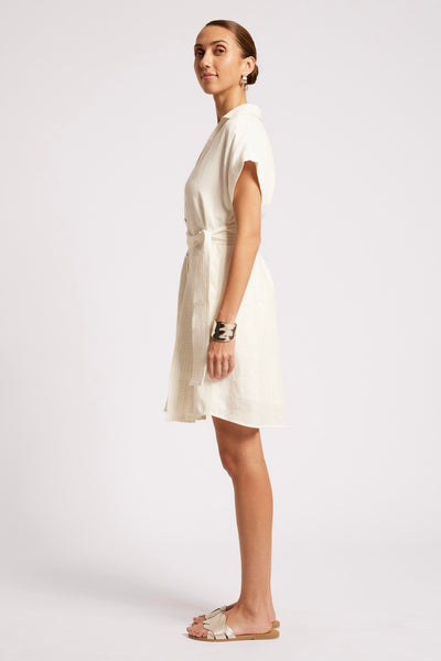 Maris Shirt Dress - White