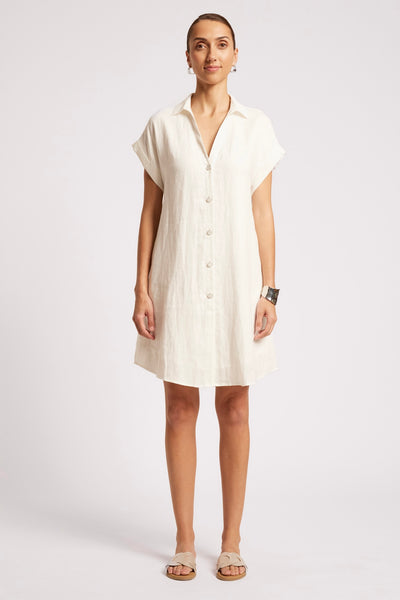 Maris Shirt Dress - White