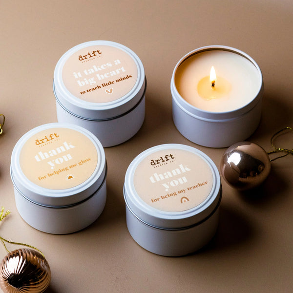 ~~ Drift Trading Co. Teacher Candle - Thank You - Coconut & Tahitian Lime