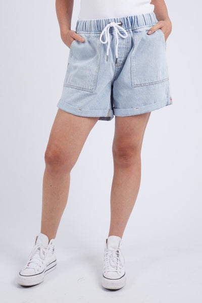 Emma Relaxed Denim Short - Light Blue Wash