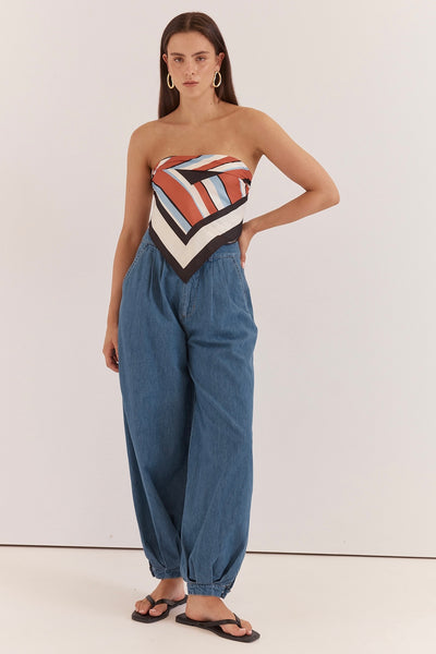 Isa Scarf - Multi Stripe Print