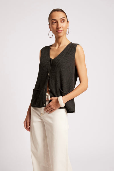 Maris Knit Vest - Black