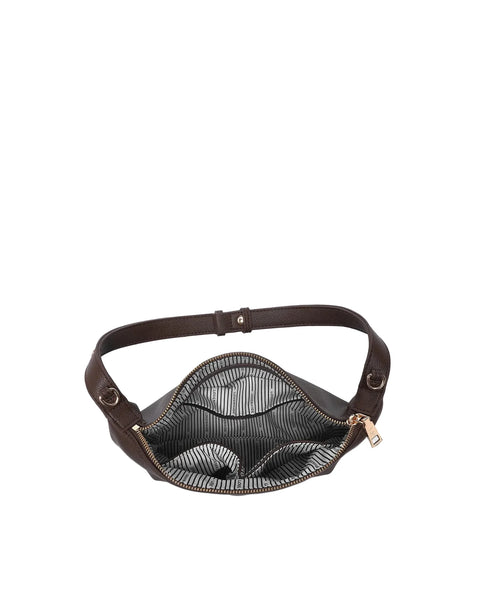 ~ LOUENHIDE Madeline PU Shoulder Bag - Chocolate