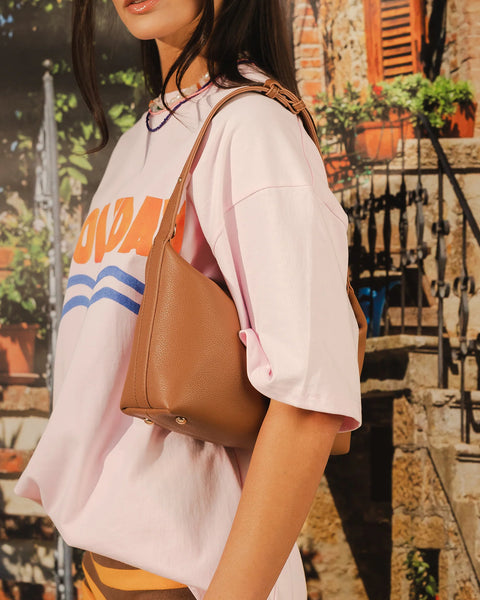 ~ LOUENHIDE Madeline PU Shoulder Bag - Toffee