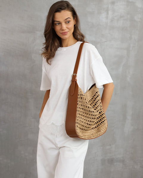 ~ LOUENHIDE Louisa Shoulder Bag - Natural Tan