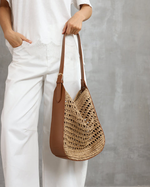 ~ LOUENHIDE Louisa Shoulder Bag - Natural Tan