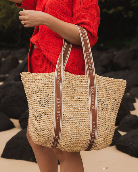 ~ LOUENHIDE Bali Beach Bag - Natural Tan