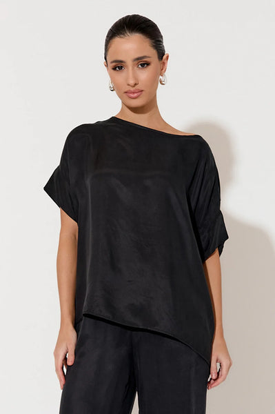 Greta Cupro Top - Black