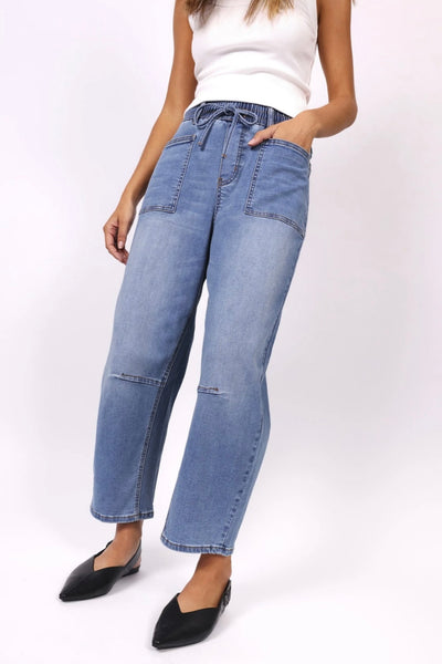 Leo Barrel Jeans - Blue Wash