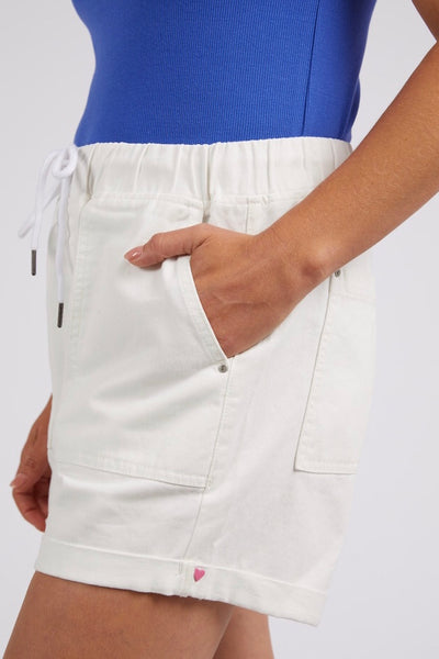 Emma Relaxed Denim Short - Vintage White