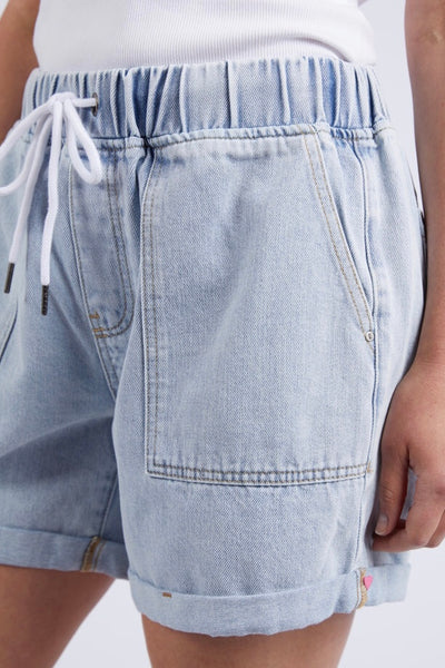 Emma Relaxed Denim Short - Light Blue Wash