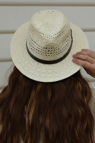 ~ Fedora Toulouse Sun Hat - Ivory