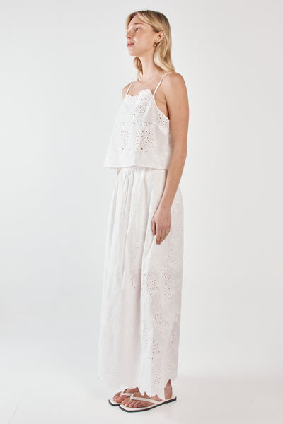 Ani Full Skirt - White