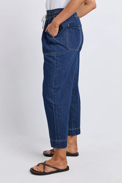 Greta Slim Leg Denim Pant - Saphire