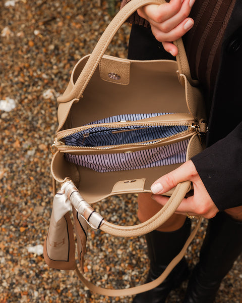 ~ LOUENHIDE Steffie Mini Tote Bag - Biscuit