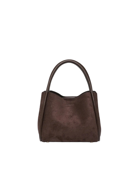 ~ LOUENHIDE Steffie Suedette Mini Tote Bag - Chocolate