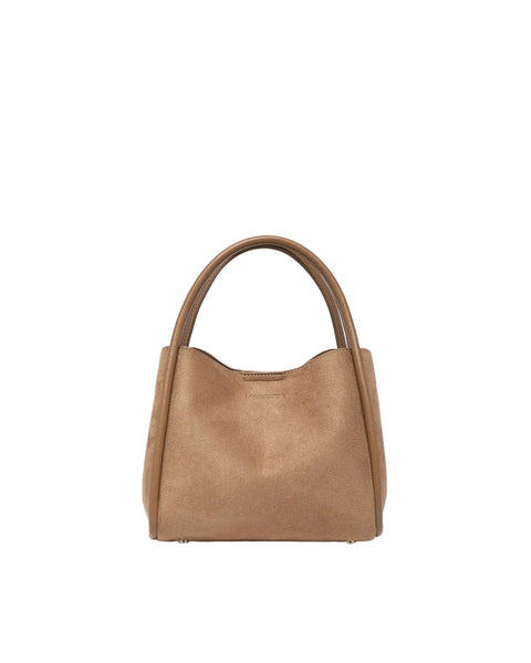 ~ LOUENHIDE Steffie Suedette Mini Tote Bag - Honey