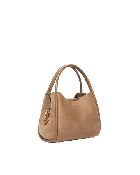 ~ LOUENHIDE Steffie Suedette Mini Tote Bag - Honey