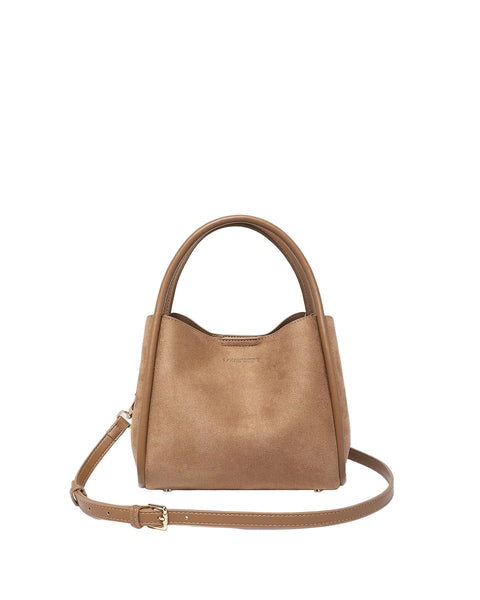 ~ LOUENHIDE Steffie Suedette Mini Tote Bag - Honey