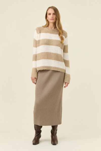 Pallas Stripe Jumper - Stone