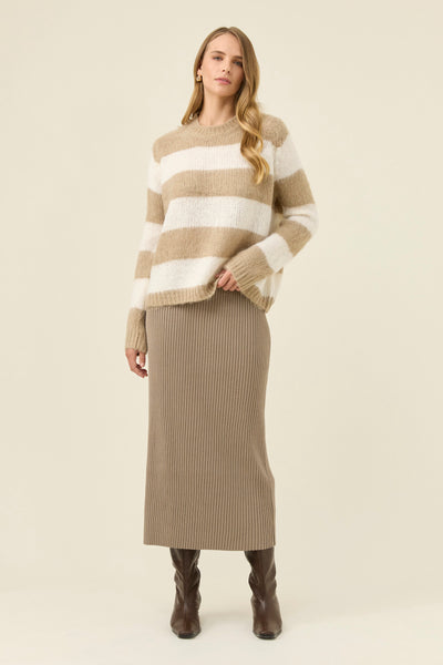 Pallas Stripe Jumper - Stone