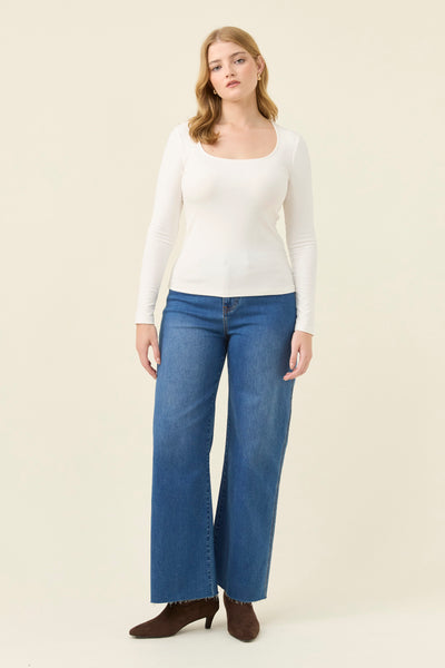 Naria Scoop Neck Top - Ivory