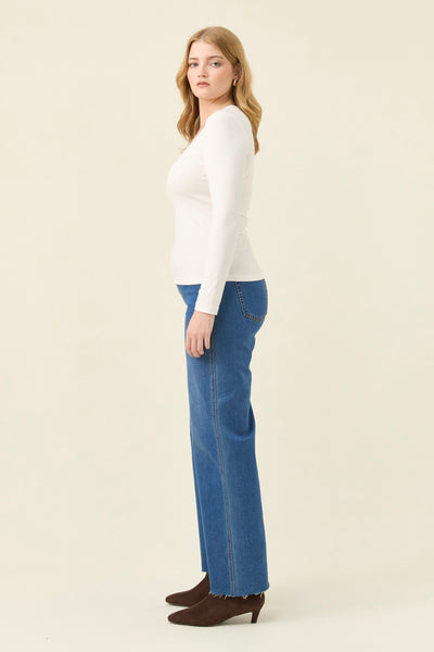 Naria Scoop Neck Top - Ivory
