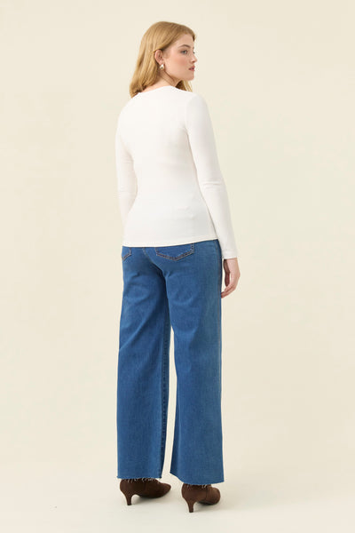 Naria Scoop Neck Top - Ivory