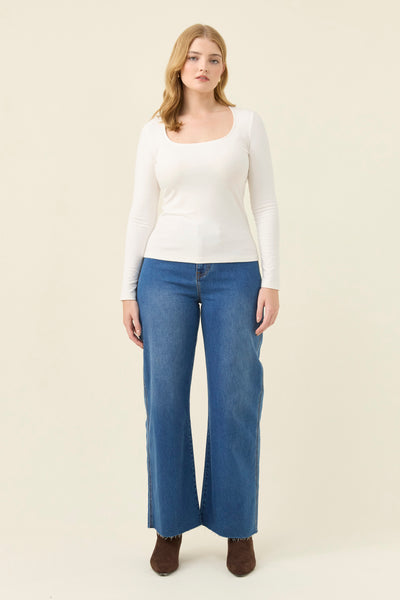 Naria Scoop Neck Top - Ivory