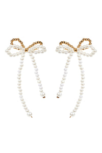 ~ Isle Of Mine Deity Earring - Pearl Bow