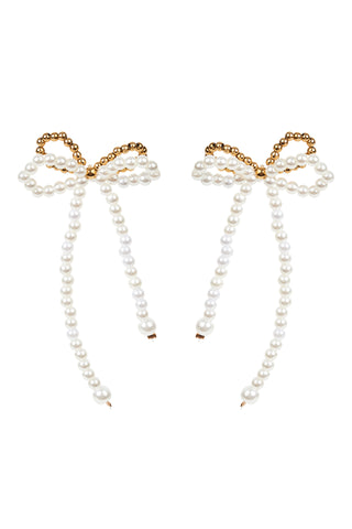 ~ Isle Of Mine Deity Earring - Pearl Bow