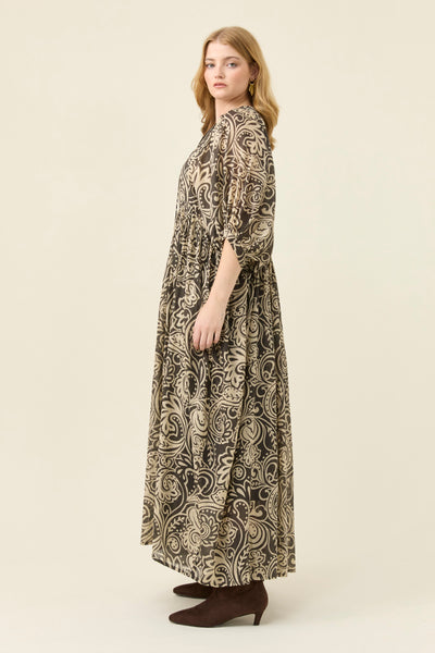 Wilma Maxi - Stone Paisley