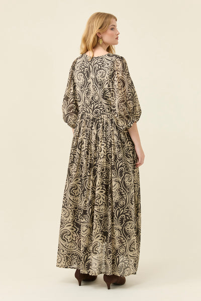 Wilma Maxi - Stone Paisley