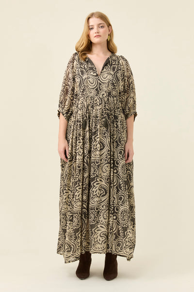 Wilma Maxi - Stone Paisley
