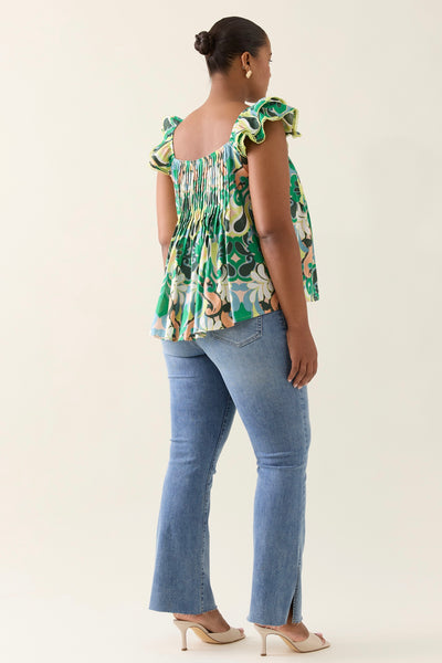 Aurora Frill Tank - Paisley