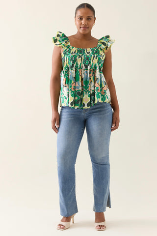 Aurora Frill Tank - Paisley