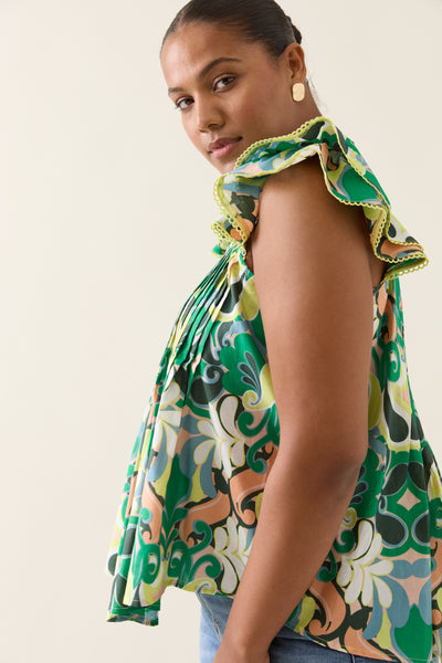Aurora Frill Tank - Paisley