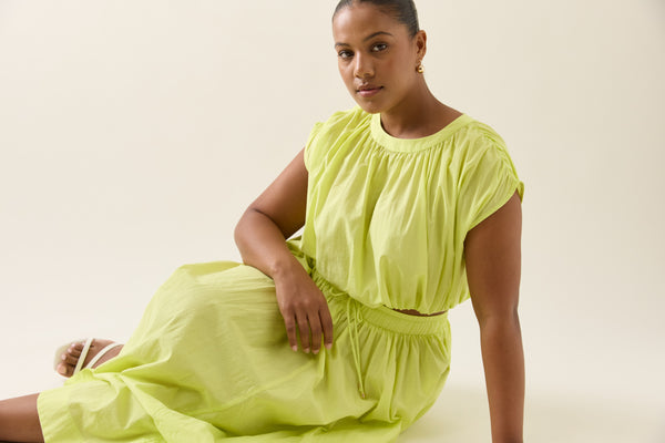 Aurora Reversible Crop Top - Pomelo