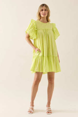 Aurora Frill Dress - Pomelo