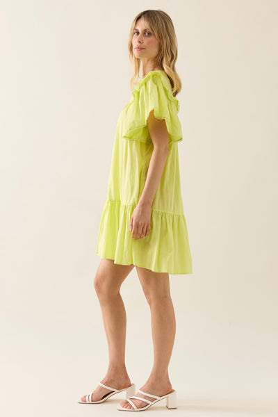 Aurora Frill Dress - Pomelo