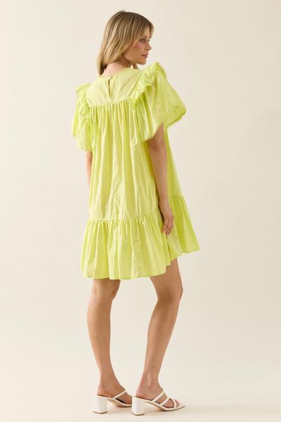 Aurora Frill Dress - Pomelo