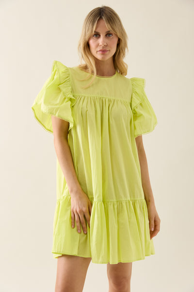 Aurora Frill Dress - Pomelo