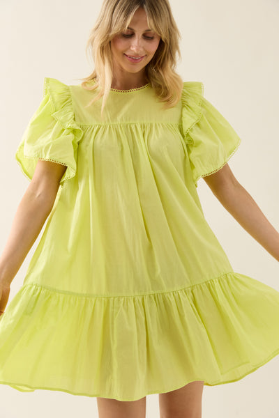 Aurora Frill Dress - Pomelo