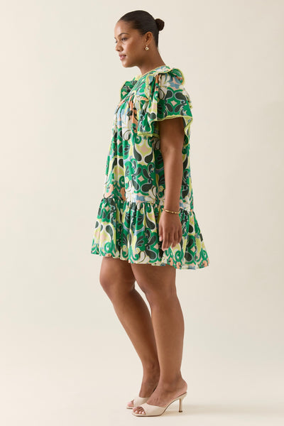 Aurora Frill Dress - Paisley