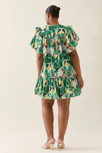 Aurora Frill Dress - Paisley