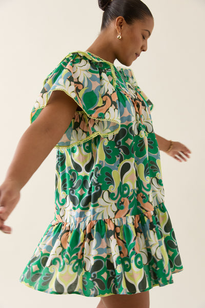 Aurora Frill Dress - Paisley