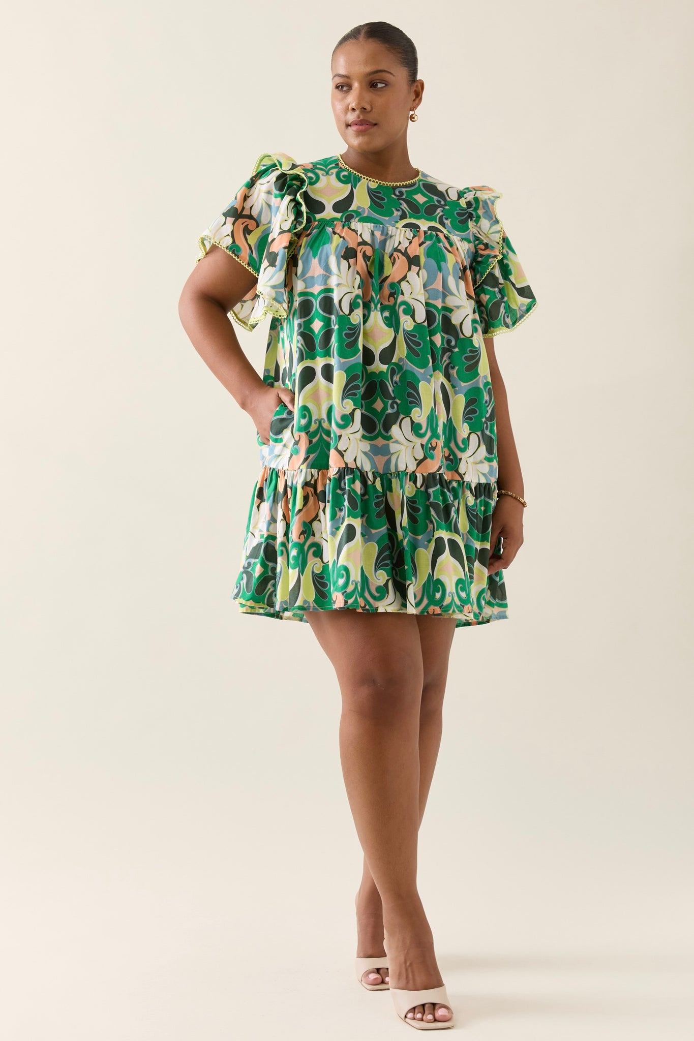Aurora Frill Dress - Paisley